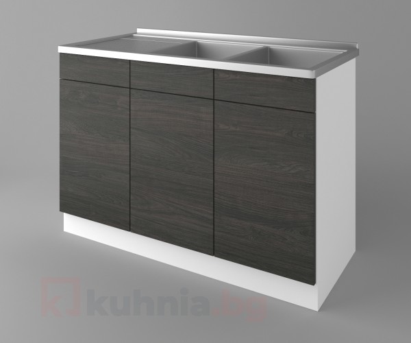 Шкаф с двукоритна мивка