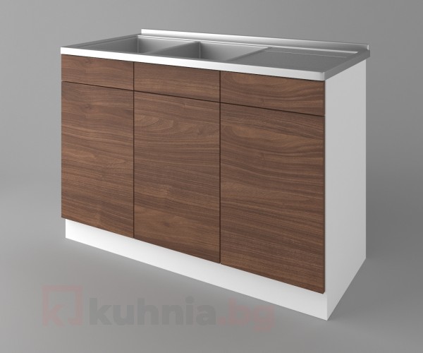 Шкаф с двукоритна мивка