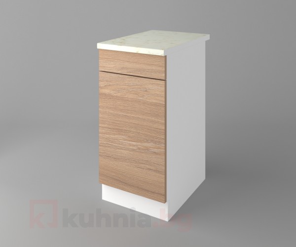 Долен кухненски шкаф с чекмедже и една врата Поларис