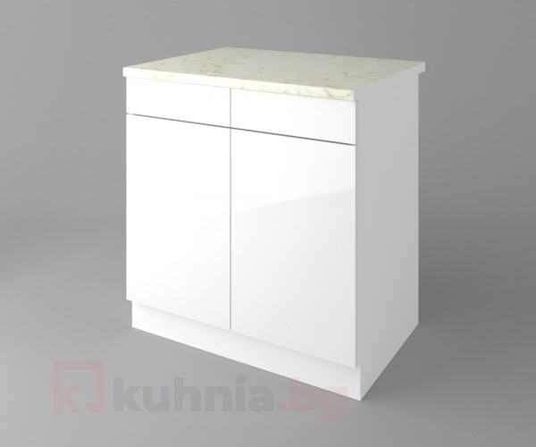 Долен кухненски шкаф с две чекмеджета и две врати Нарцис - Гланц