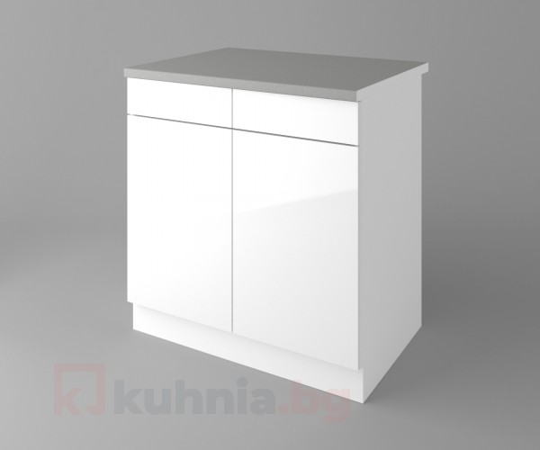 Долен кухненски шкаф с две чекмеджета и две врати Нарцис - Гланц