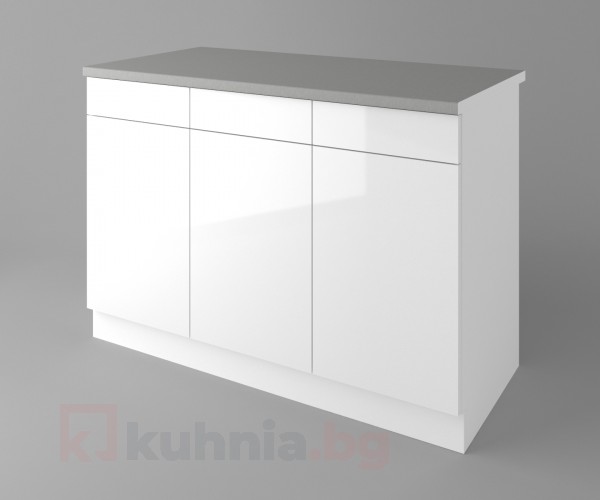 Долен кухненски шкаф с три чекмеджета и три врати Нарцис - Гланц