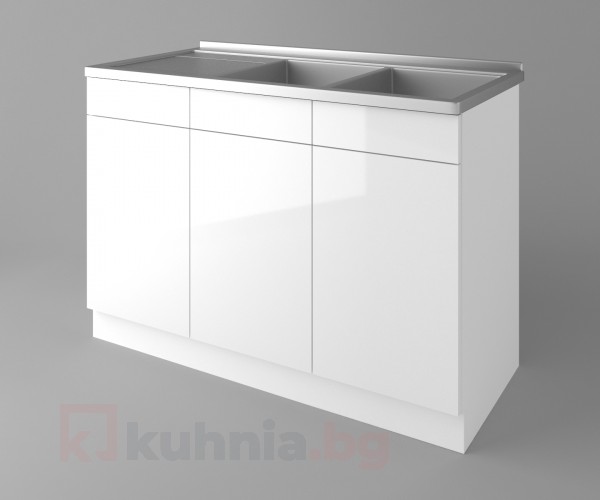 Шкаф с двукоритна мивка