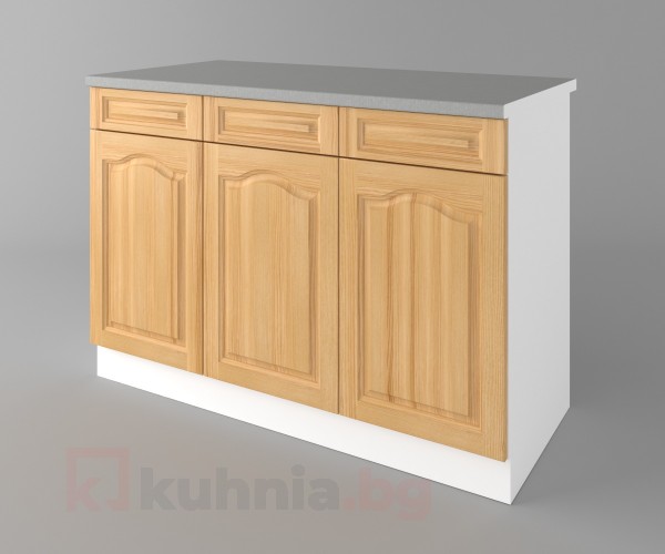 Долен кухненски шкаф с три чекмеджета и три врати Астра - Натурална