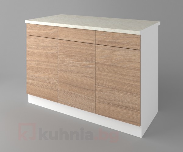 Долен кухненски шкаф с три чекмеджета и три врати Поларис