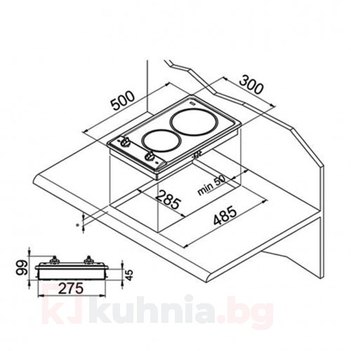 Стъклокерамичен плот Eurolux - 3,0kW