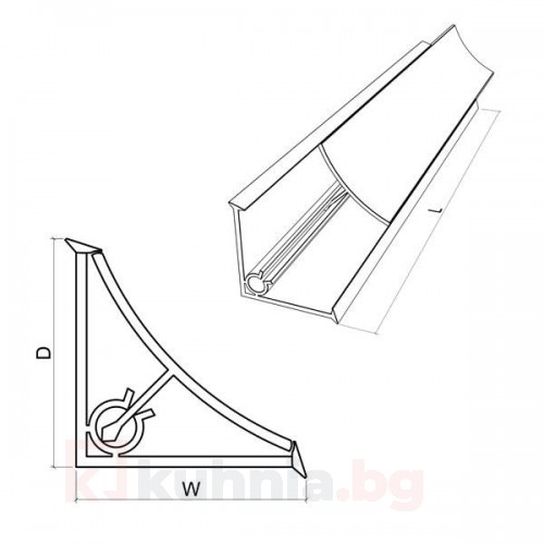 Алуминиева водобранна лайстна