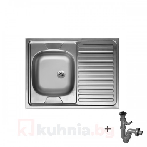 Мивка с плот и борд LIVINOKS - 800х600х150мм  