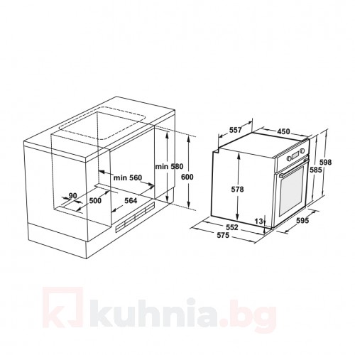 Фурна за вграждане FVL PXL10TCT1 SX LINO 