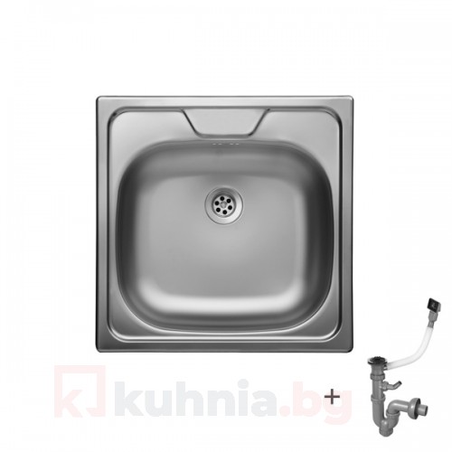 Мивка единична LIVINOKS 480х480х155мм