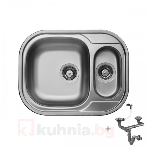 Мивка единична с отцедник LIVINOKS 620х480х180мм