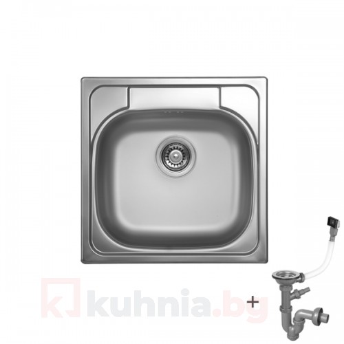 Мивка единична LIVINOKS 480х480х170мм