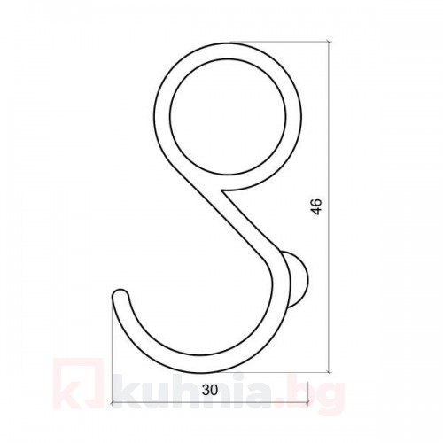 Кука за тръба единична 10КТ.2101