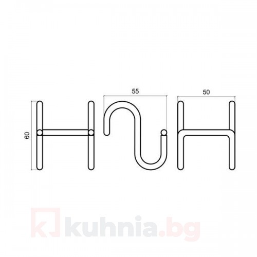 Кука за тръба - двойна 10KK.3404B