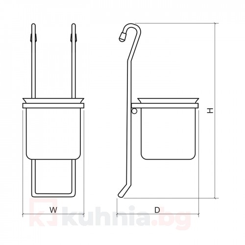 Поставка за прибори  - метална, единична  10KC.3115