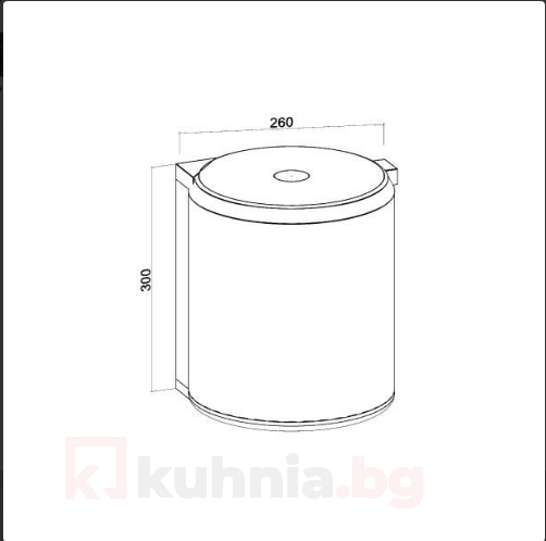 Кош за вграждане - вместимост 10л.