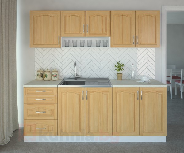  Кухненски комплект Астра Натурална - L 210 cm