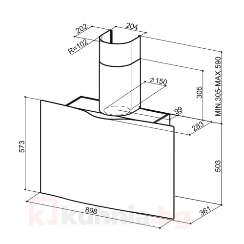 Вертикален аспиратор VEIL FABER