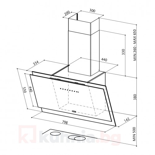 Вертикален аспиратор   BLACK TIE FABER