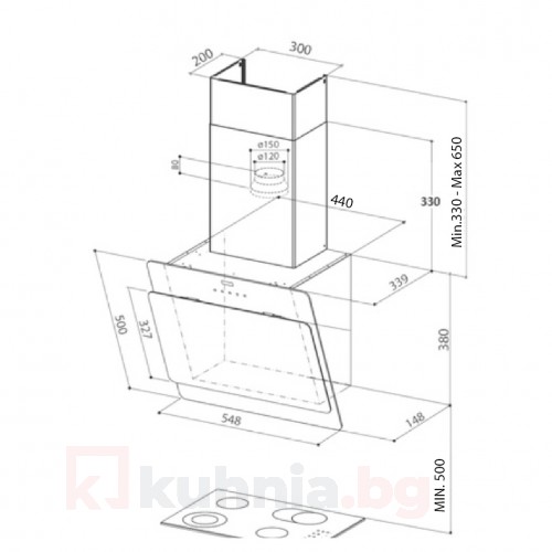 Вертикален аспиратор  COCKTAIL EV8 A55 FABER