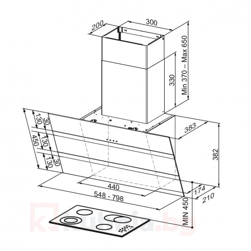 Вертикален аспиратор STEELMAX EV8 FABER