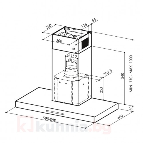 Декоративен аспиратор EVOLUTION BK
