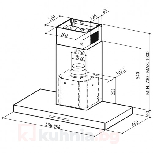 Декоративен аспиратор  STILUX A60 FABER