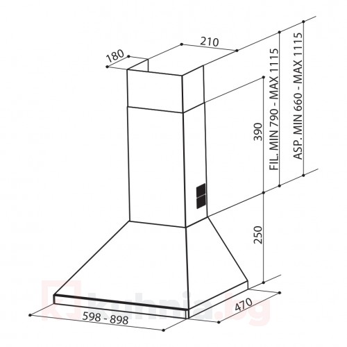 Декоративен аспиратор STRIP SMART A90 FABER