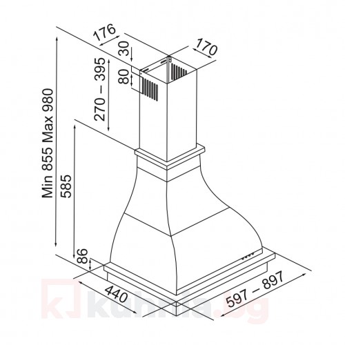 Rustik Line аспиратор ERA 60 WGP