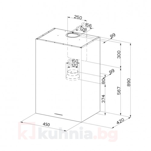 Аспиратор с кубична форма PANEL Еurolux
