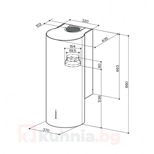 Аспиратор с цилиндрична форма ECLIPSE Eurolux
