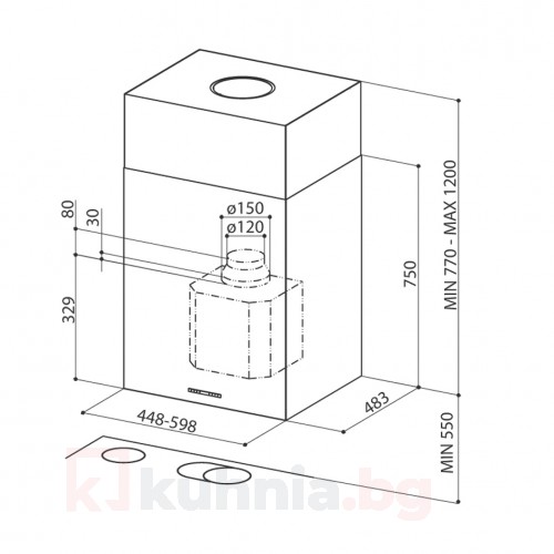 Островен аспиратор CUBIA ISOLA PLUS FABER
