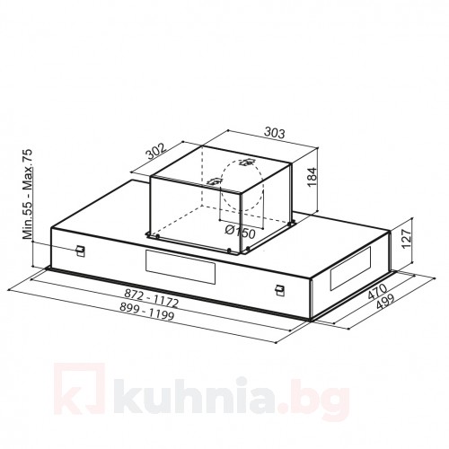 Таванен аспиратор HEAVEN 2.0 /инокс/