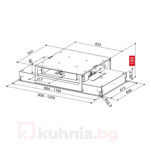 Таванен аспиратор HIGH-LIGHT WH MATT