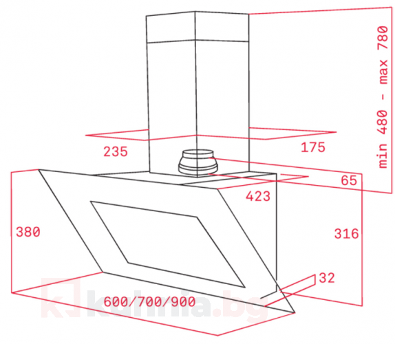 Абсорбатор DVT 680/980 Черен 