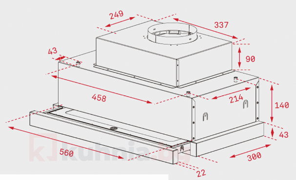 Телескопичен абсорбатор за вграждане CNL 6815 Plus