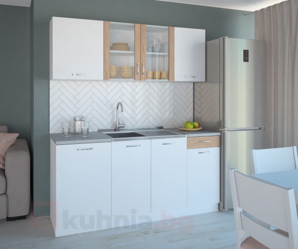 Кухненски комплект Нарцис Поларис Стъкло - L 170 cm