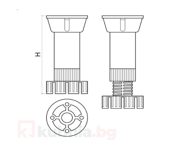 Кухненски крак  РVC на две части