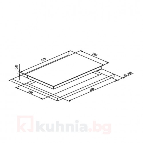 Стъклокерамичен плот HBE TC2 FV Eurolux