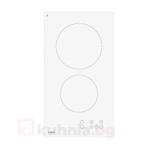 Бял стъклокерамичен плот PVL TC2 V W LINO