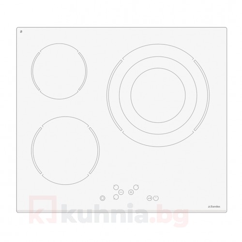 Бял стъклокерамичен плот HBE TC5 FV W Eurolux