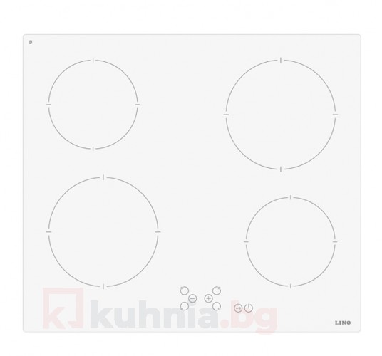 Бял стъклокерамичен плот PVL TC4 V W LINO  
