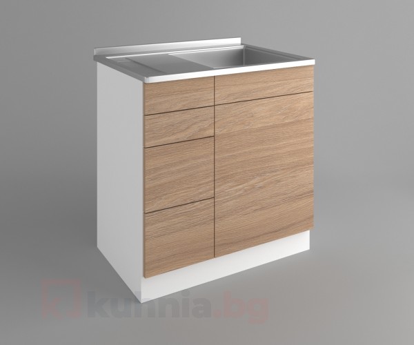 Долен кухненски шкаф с мивка - с четири работещи чекмеджета Поларис