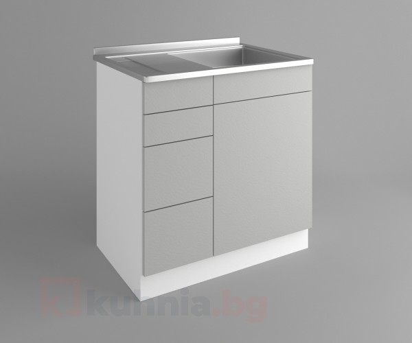 Долен кухненски шкаф с мивка - с четири работещи чекмеджета Мирта