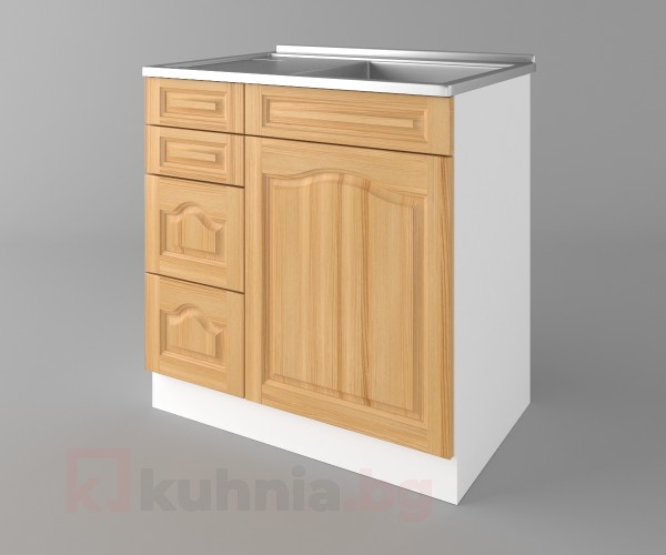 Шкаф с мивка - с четири работещи чекмеджета