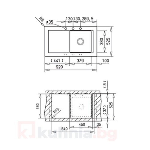 Мивка за вграждане TEKA - Aura 45 B-TG 