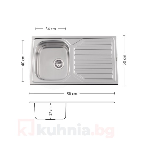 Мивка за вграждане POWER 86.1 SI