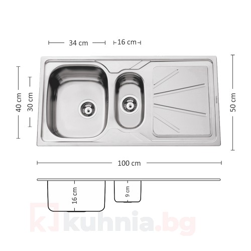 Мивка за вграждане FIRST 100.2 SI
