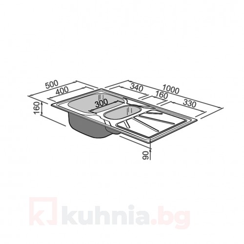 Мивка за вграждане FIRST 100.2 SI