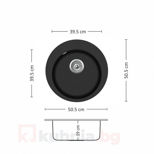 Вградена мивка - LISA ROUND 505 SI